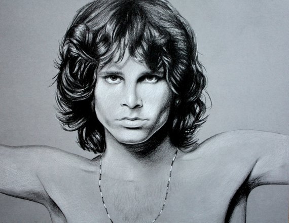 570x440 Jim Morrison Drawing Etsy - Jim Morrison Drawing