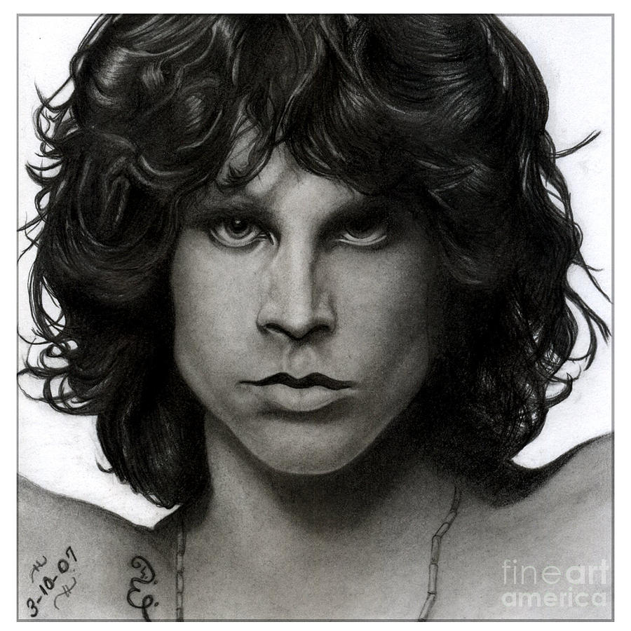 900x900 Jim Morrison Pencil Drawing Drawing - Jim Morrison Drawing