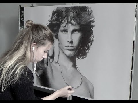 480x360 Jim Morrison Time Lapse Drawing - Jim Morrison Drawing