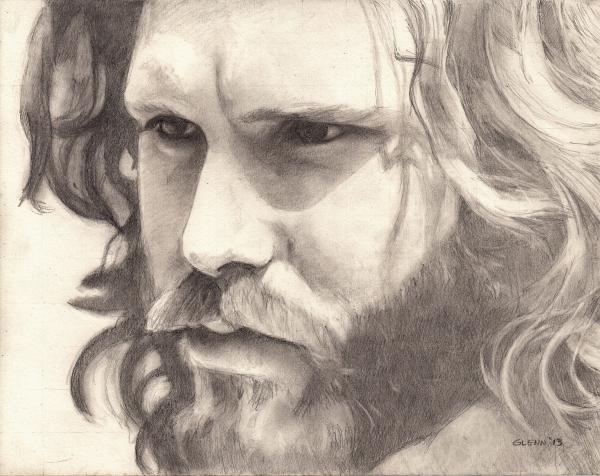 600x476 Portrait Of Jim Morrison - Jim Morrison Drawing