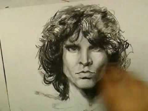 480x360 Jim Morrison Drawing - Jim Morrison Drawing