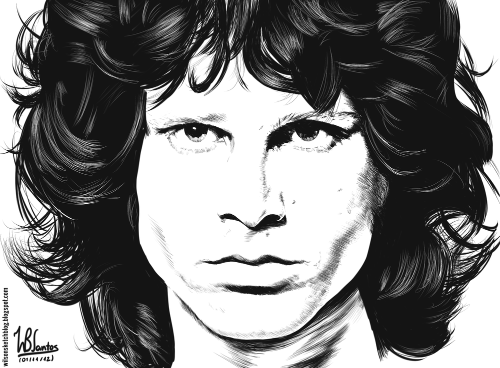 1000x737 Jim Morrison - Jim Morrison Drawing