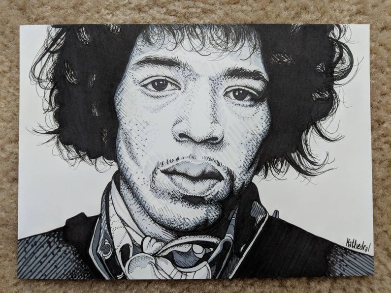 794x596 jimi hendrix drawing etsy - Jimi Hendrix Drawing