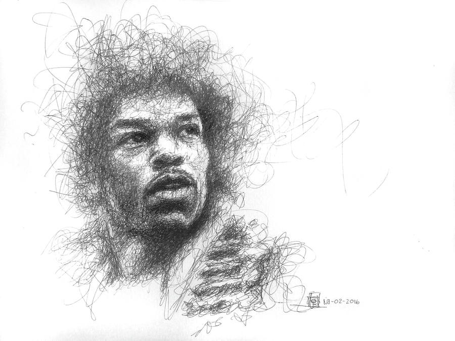 900x675 jimi hendrix drawing - Jimi Hendrix Drawing