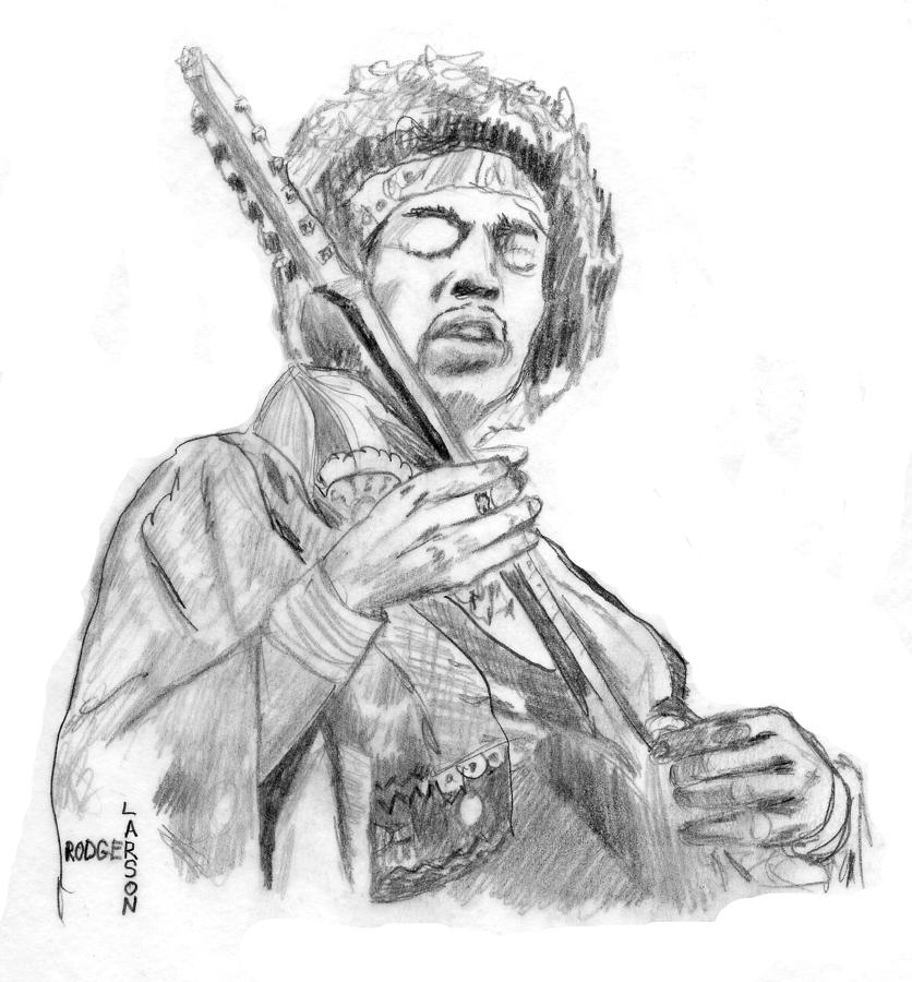 836x900 jimi hendrix plays guitar drawing - Jimi Hendrix Drawing