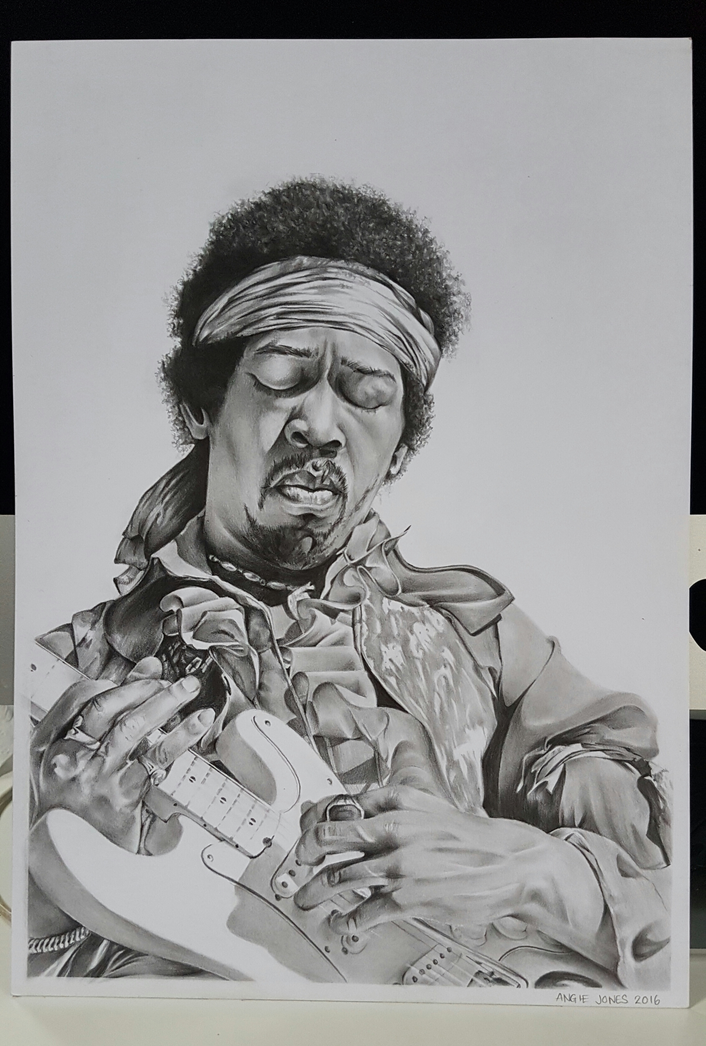 2268x3360 jimi hendrix portrait drawing, pencil on bristol board - Jimi Hendrix Drawing