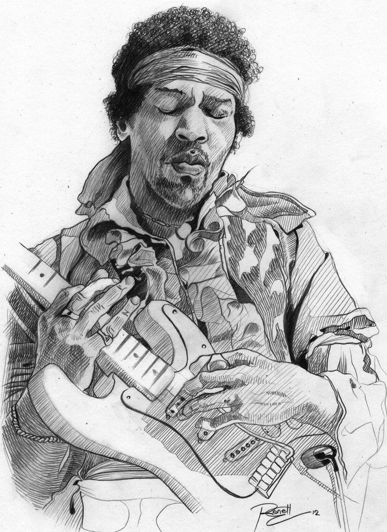 762x1047 jimi hendrix sketch - Jimi Hendrix Drawing