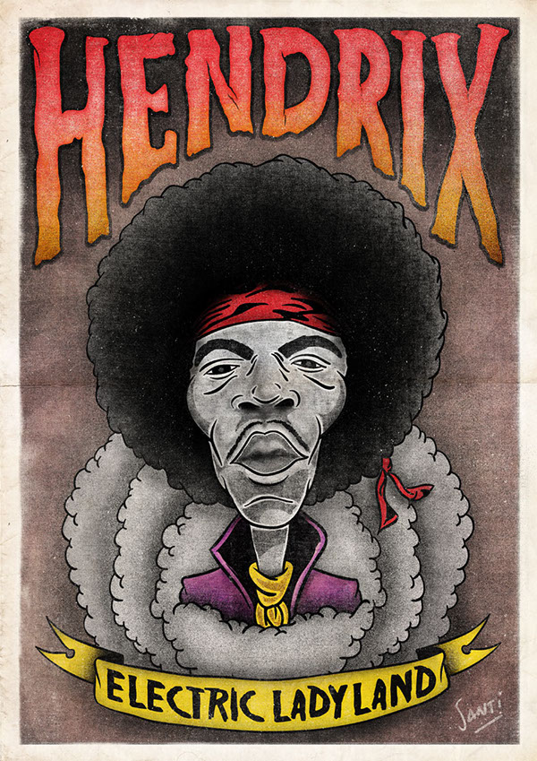 600x849 Jimi Hendrix - Jimi Hendrix Drawing Tutorial