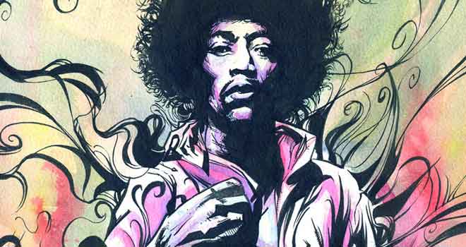 660x350 jimi hendrix paintings and artworks ninja crunch - Jimi Hendrix Drawing Tutorial