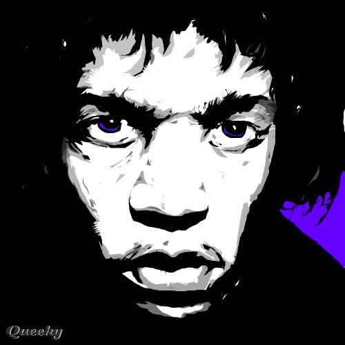 500x500 Jimi Hendrix A Portrait Speedpaint Drawing - Jimi Hendrix Drawing Tutorial