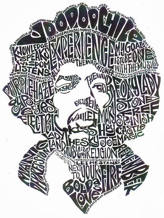 528x700 ohhhhh, so that's jimi hendrix! that black chic - Jimi Hendrix Drawing Tutorial