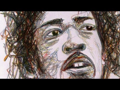 480x360 One Line Drawing - Jimi Hendrix Drawing Tutorial