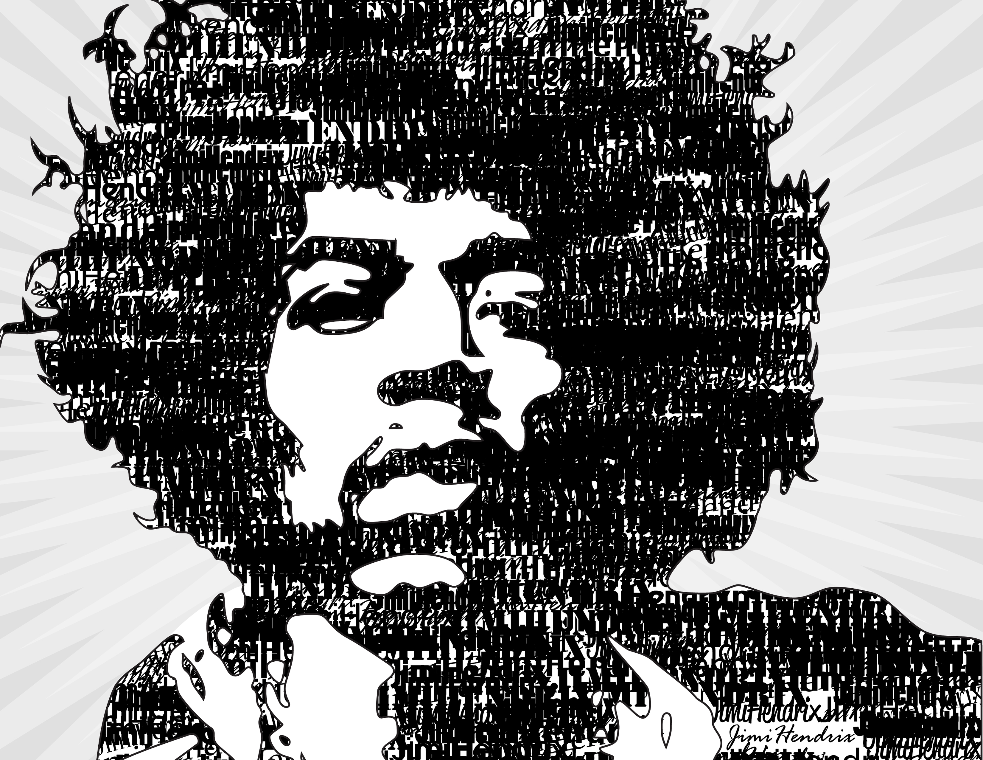 3300x2550 Vector Exercise Jimi Hendrix Digital Portfolio - Jimi Hendrix Drawing Tutorial