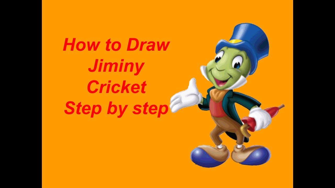 1280x720 How To Draw Jiminy Cricket Step - Jiminy Cricket Drawing
