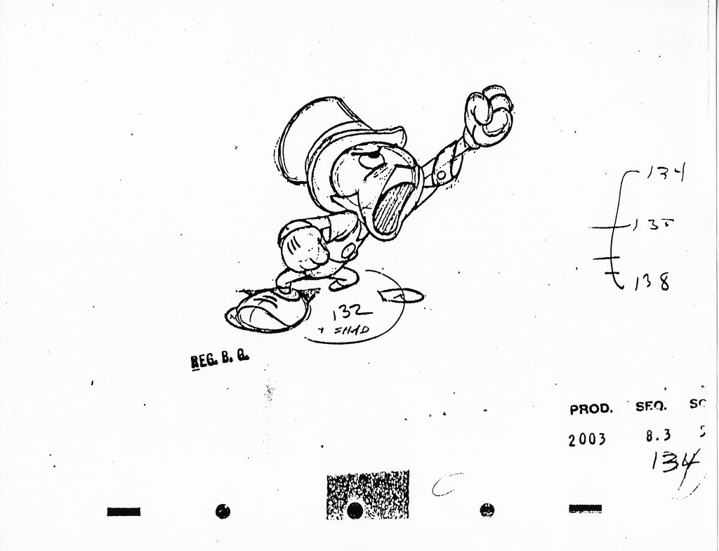 1024x785 Mayerson On Animation Kimball's Cricket - Jiminy Cricket Drawing