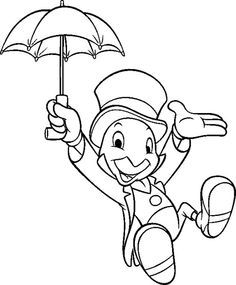 236x285 Jiminy Cricket Insect Line Drawing - Jiminy Cricket Drawing