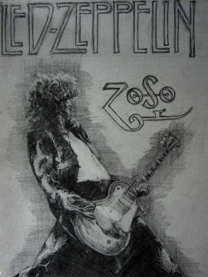413x550 Portrait Of Jimmy - Jimmy Page Drawing