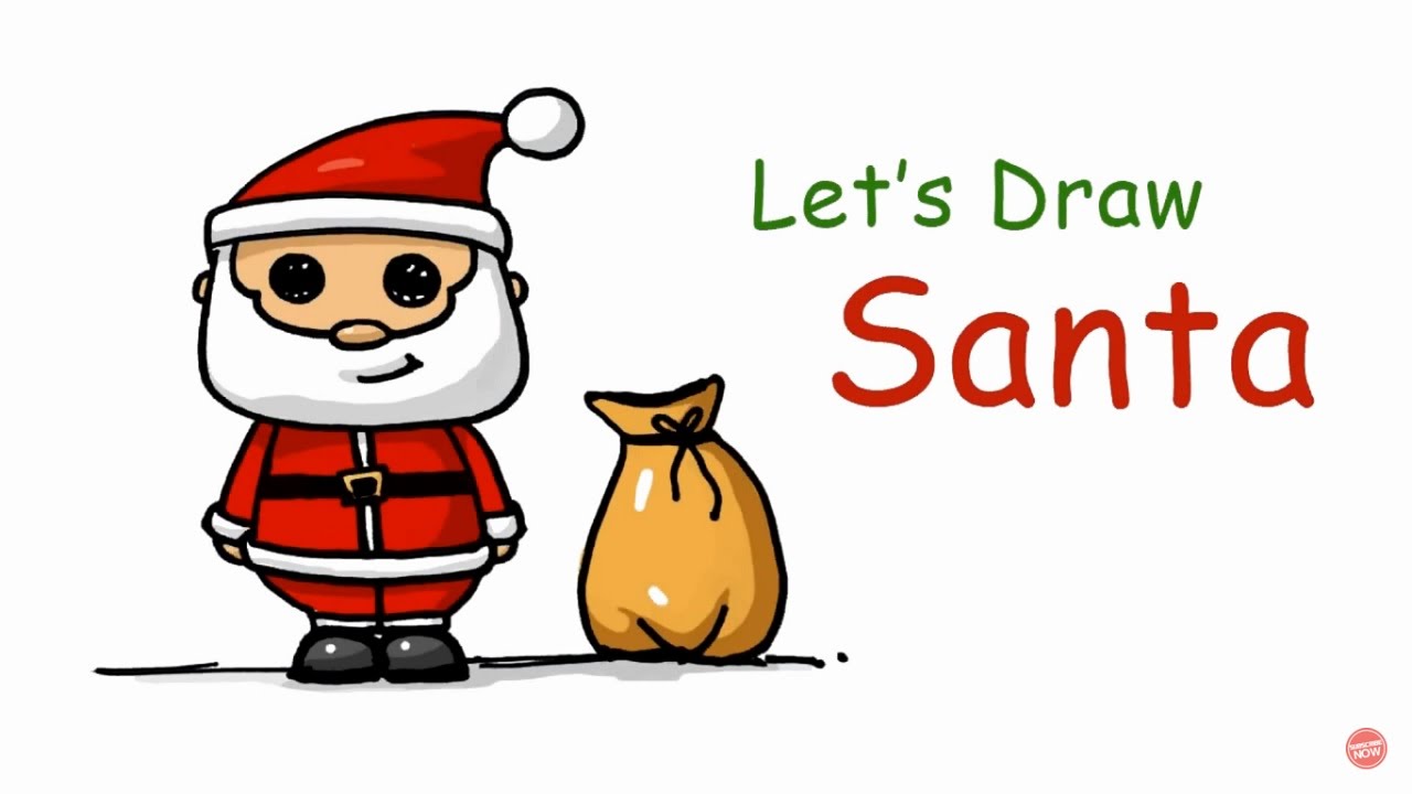 1280x720 speed drawing how to draw a santa claus - Jingle Bell Drawing