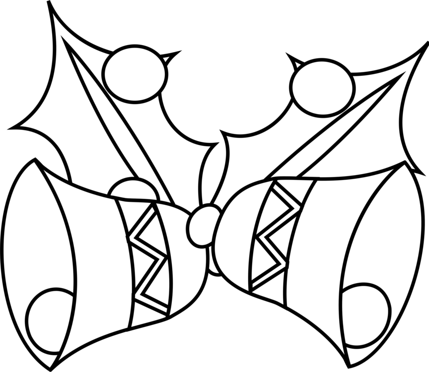864x750 black and white jingle bells drawing cc0 - Jingle Bell Drawing