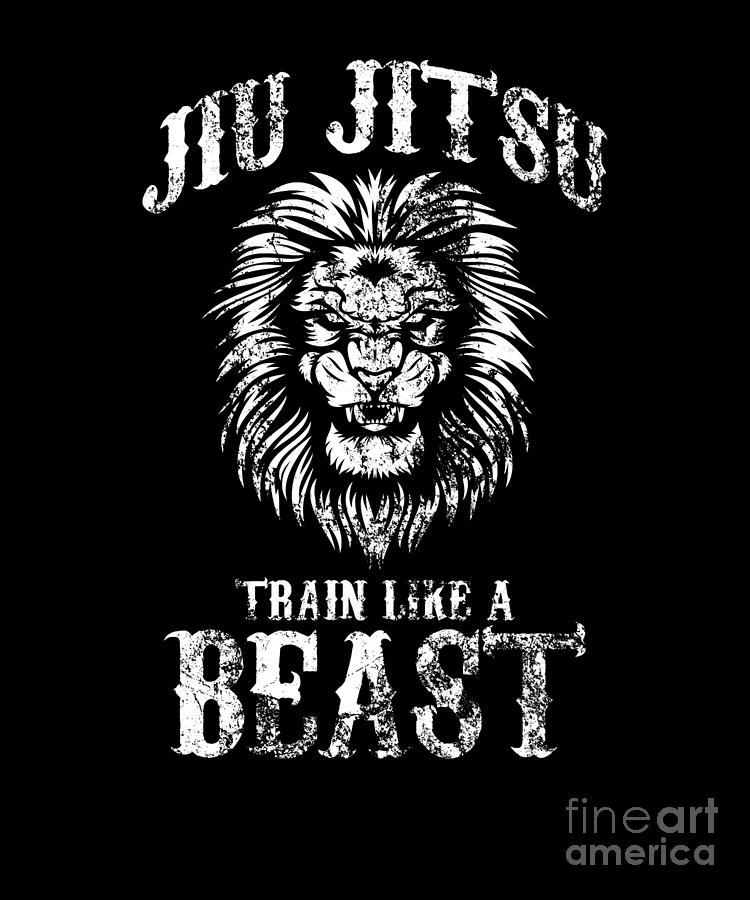 750x900 Jiu Jitsu Train Like A Beast Bjj Distressed Drawing - Jiu Jitsu Drawing