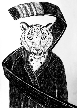 320x450 A Brazilian Jiu Jitsu Black Belt Snow Leopard Greeeaaat - Jiu Jitsu Drawing