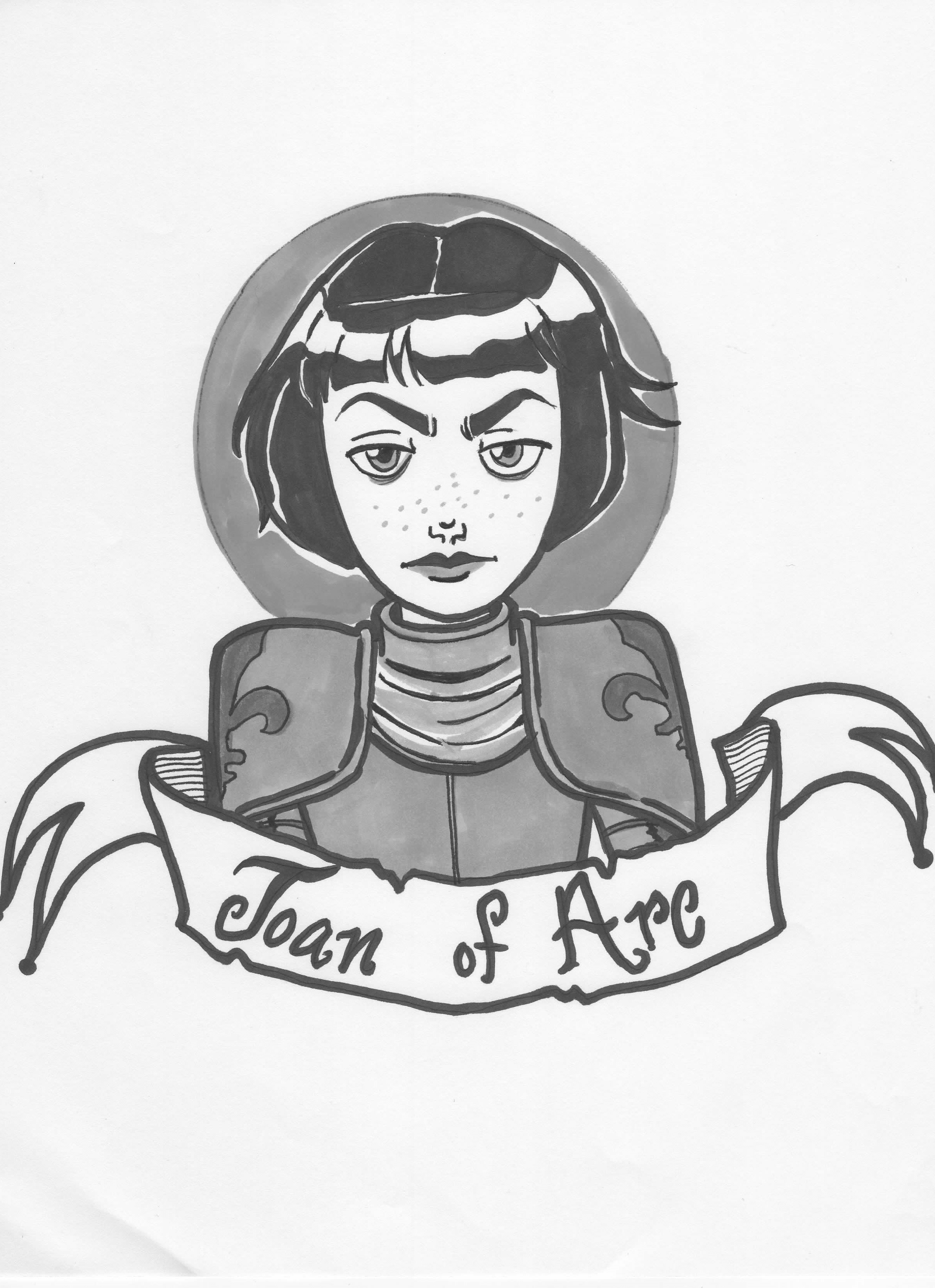 2410x3319 joan of arc, the maid - Joan Of Arc Drawing