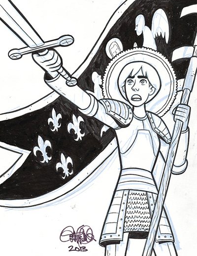 400x518 sketchbook joan of arc gene luen yang - Joan Of Arc Drawing