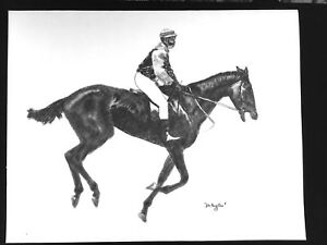 300x225 horse and jockey, original drawing - Jockey Drawing