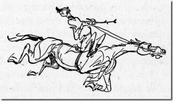 349x204 horse and jockey cartoon drawing - Jockey Drawing