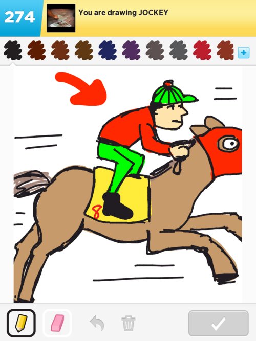 500x667 jockey drawings - Jockey Drawing