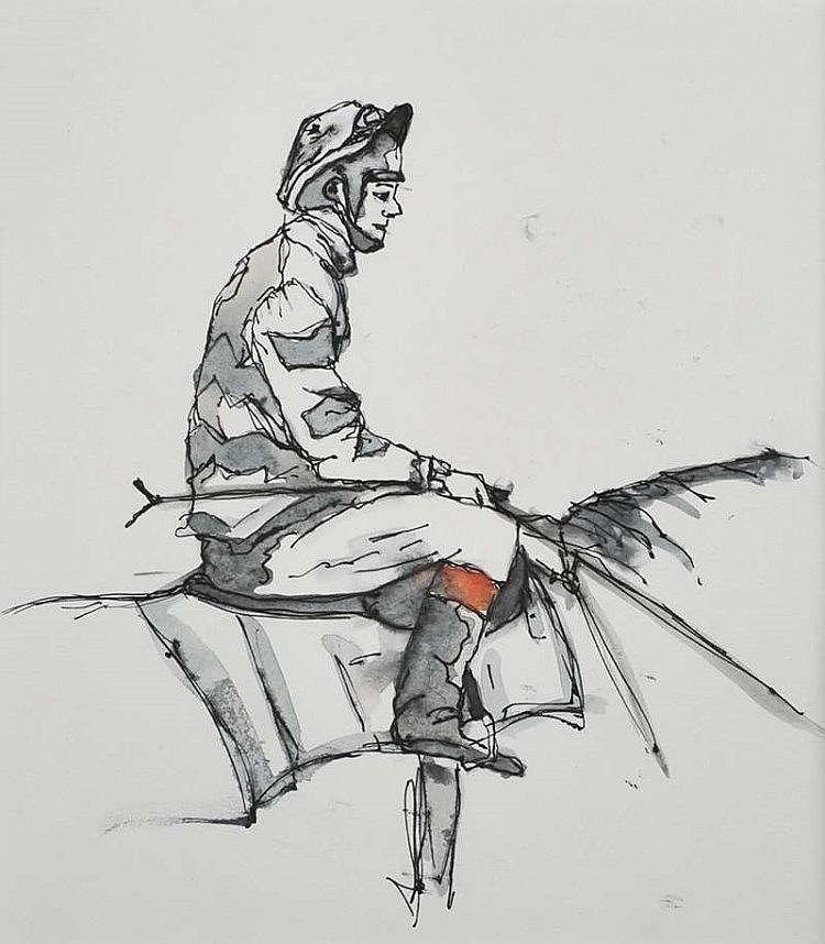 750x858 audrey smyth - Jockey Drawing