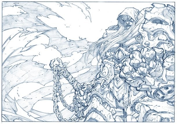 610x428 art of war creating darksiders' protagonist - Joe Madureira Drawing