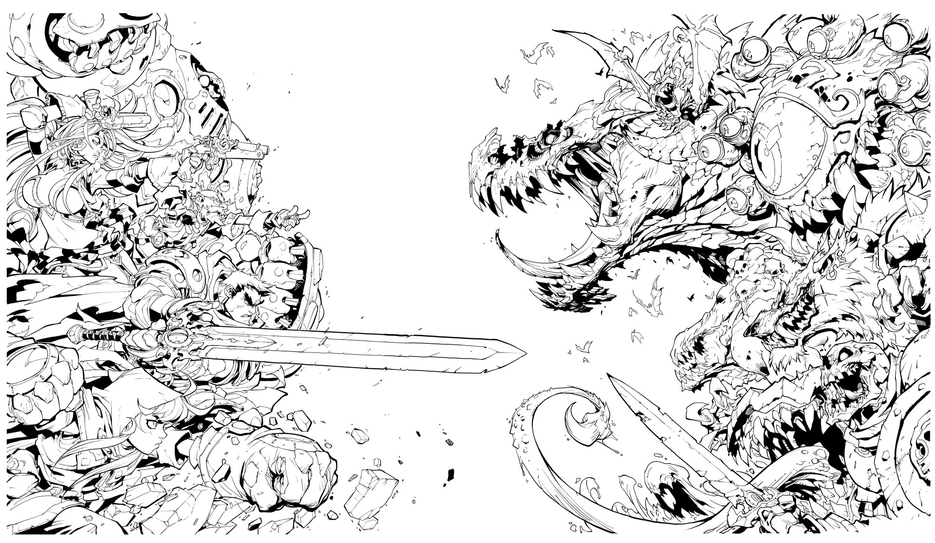 1920x1115 artstation - Joe Madureira Drawing