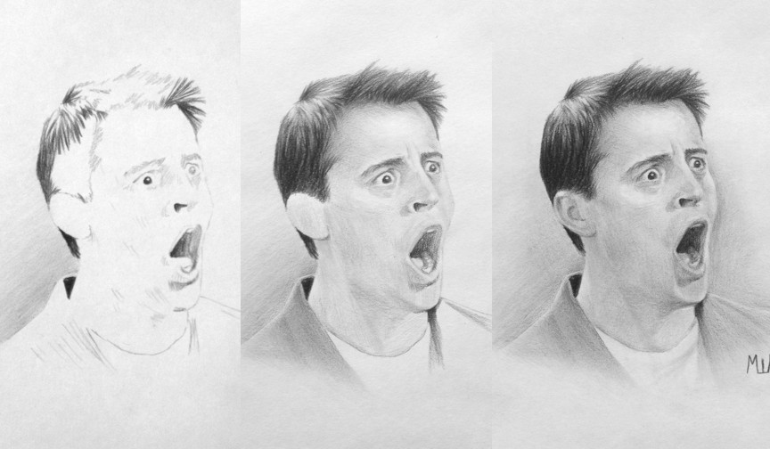 864x504 Pencil Drawing Of Matt Leblanc As Joey Tribiani In 'friends - Joey Drawing