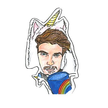 360x360 hand made joey graceffa unicorn theme sticker - Joey Graceffa Drawing