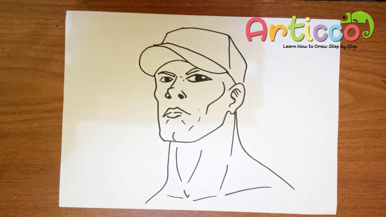 1280x720 how to draw john cena step - John Cena Drawing