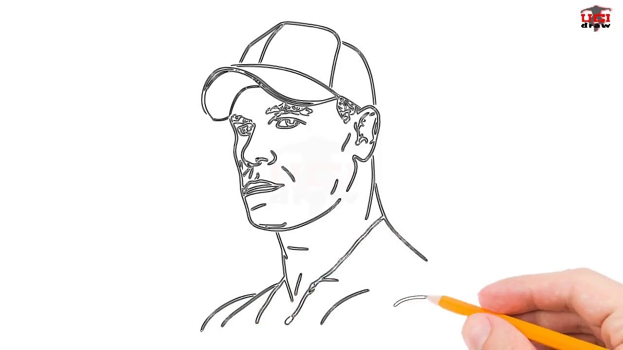 1280x720 how to draw john cena step - John Cena Drawing