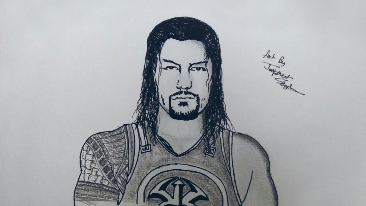 1280x720 how to draw roman reigns john cena artist munda - John Cena Drawing