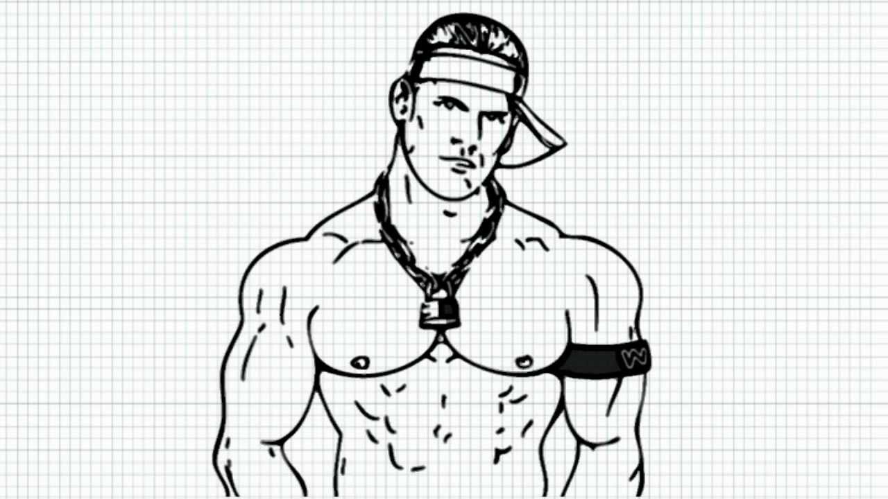 1280x720 john cena - John Cena Drawing