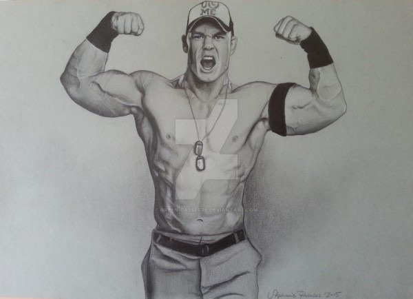 600x434 John Cena Pencil Drawing - John Cena Drawing