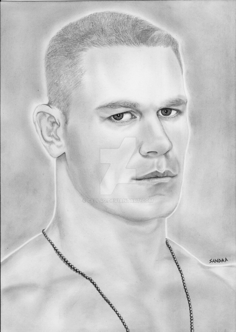 754x1059 john cena pencil sketch and john cenacell - John Cena Drawing