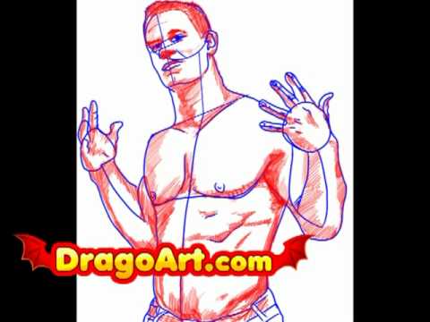 480x360 How To Draw John Cena, Step - John Cena Drawing Step By Step