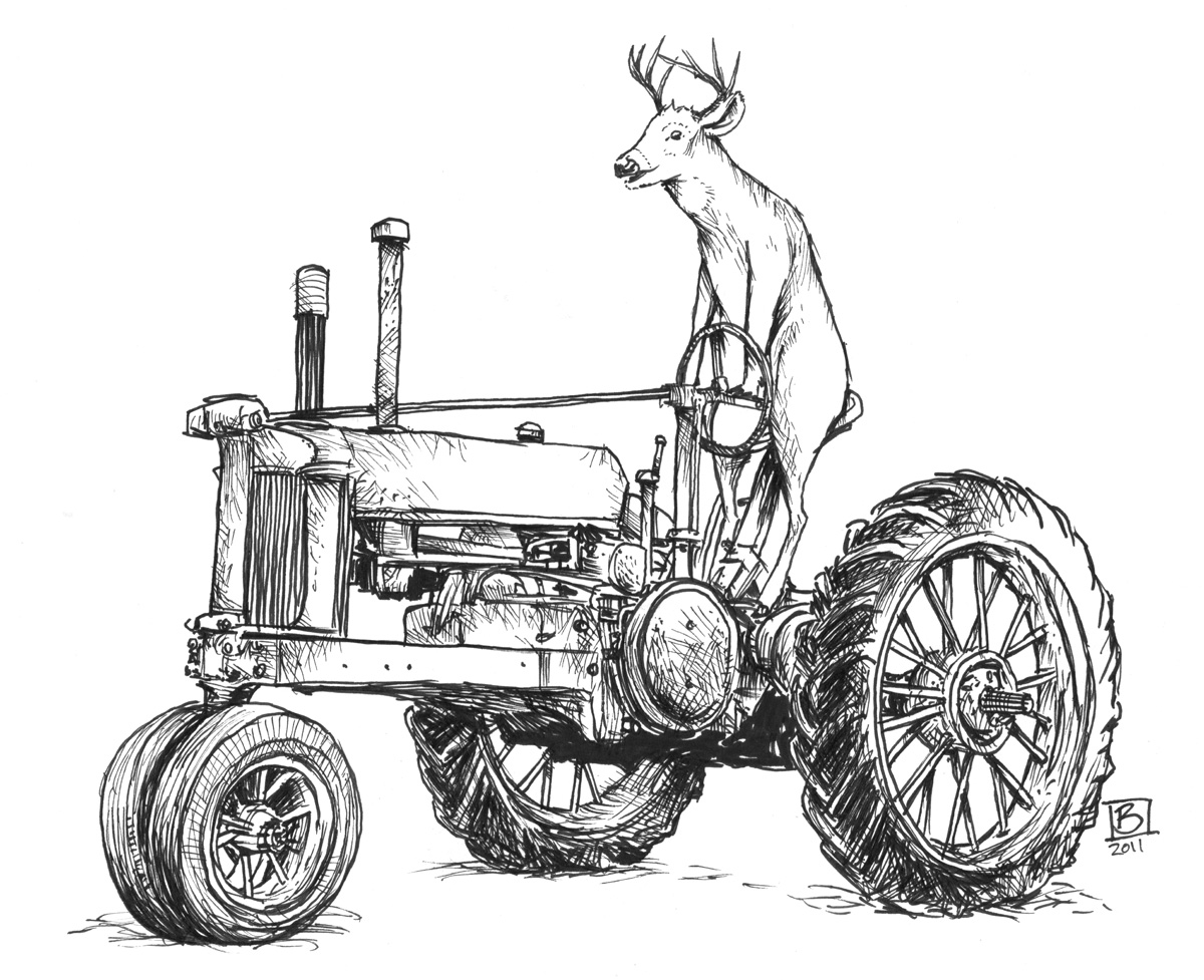1200x977 Coloring - John Deere Drawings