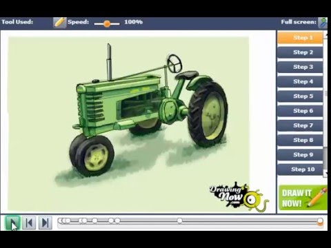 480x360 How To Draw A John Deere Tractor - John Deere Tractor Drawing