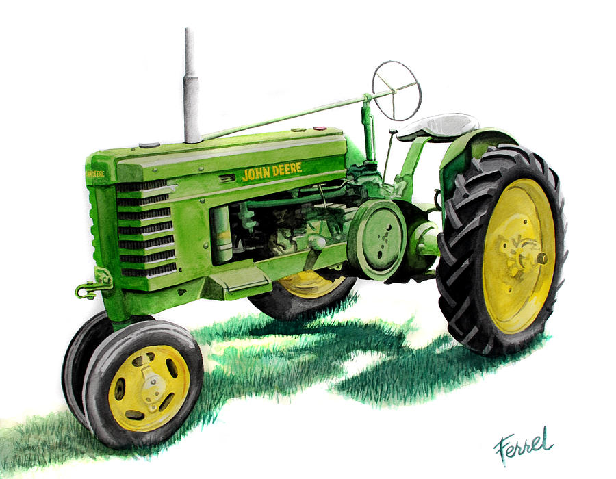 900x700 John Deere Tractor Painting - John Deere Tractor Drawing