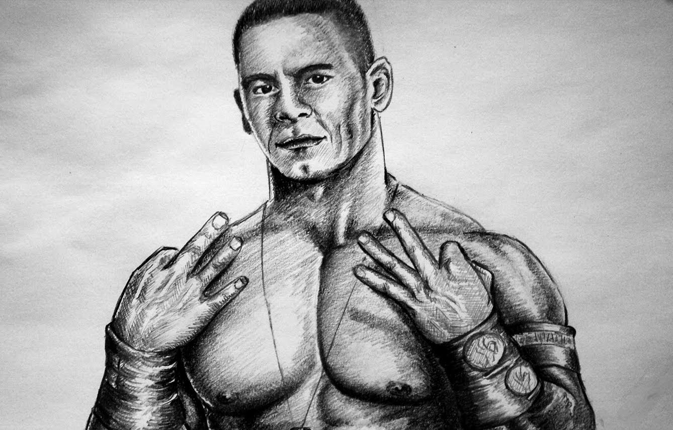 1338x855 John Cena Drawing, Pencil, Sketch, Colorful, Realistic Art Images - John Drawing