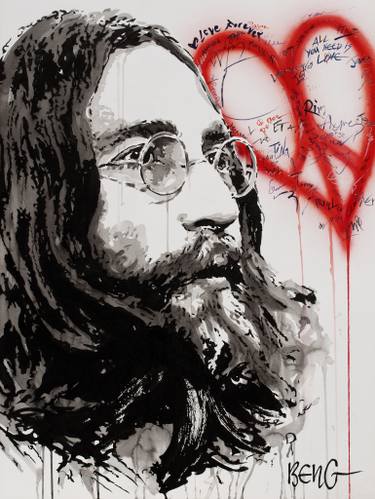 375x499 John Lennon Drawing - John Drawing