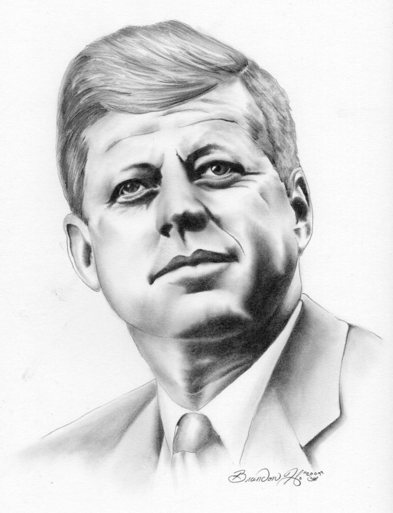 783x1021 John F Kennedy Realistic Drawing Drawing Skill - John F Kennedy Drawing