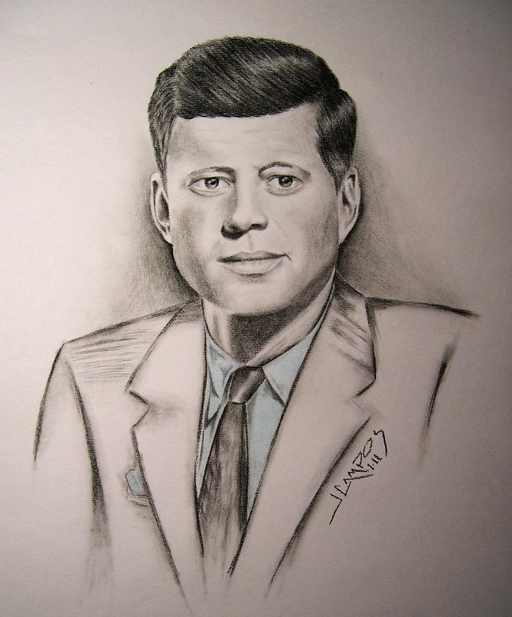 746x900 John F Kennedy Drawing - John F Kennedy Drawing