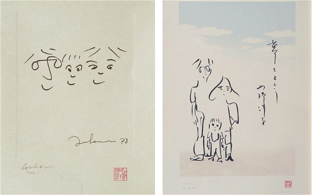 620x388 John Lennon's Drawings Go On Show In New York - John Lennon Drawings
